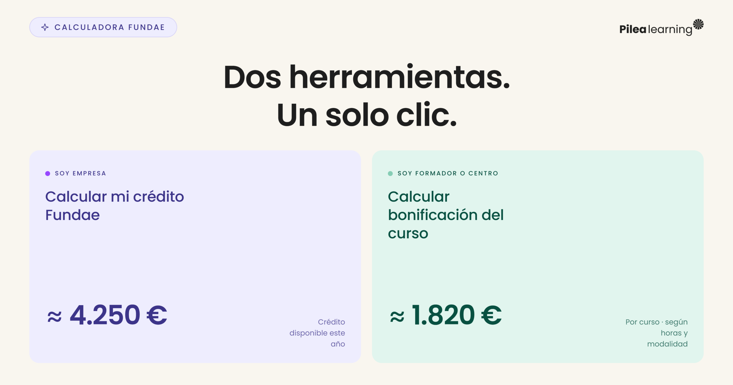 Calculadora Fundae: herramienta para calcular el crédito disponible de una empresa y la bonificación de un curso para formadores