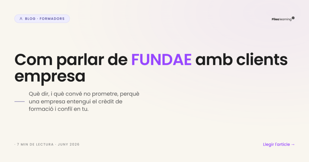 Portada de l'article: com parlar de FUNDAE amb clients empresa