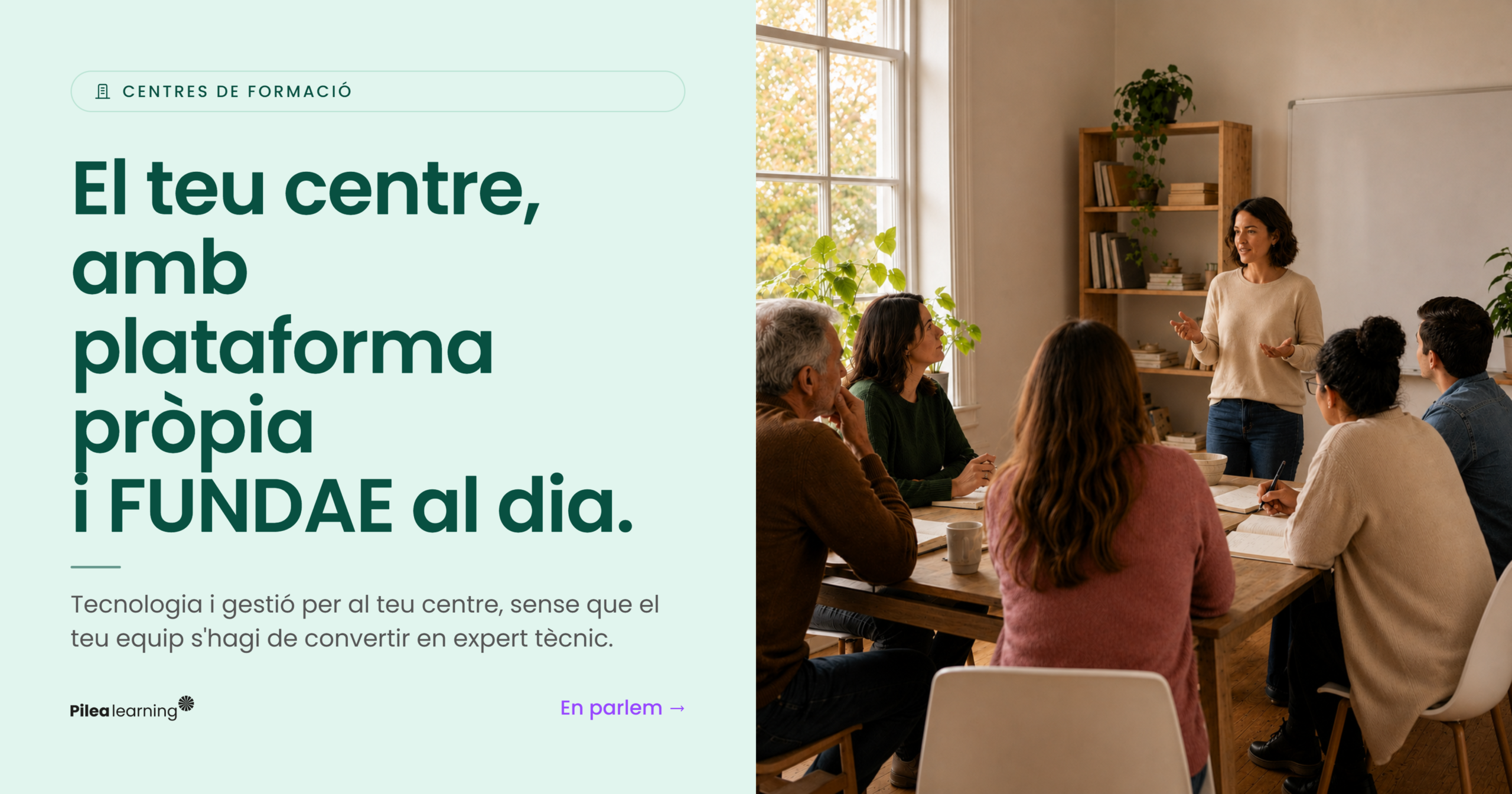 Formació bonificable FUNDAE per a centres de formació, sessió de formació presencial