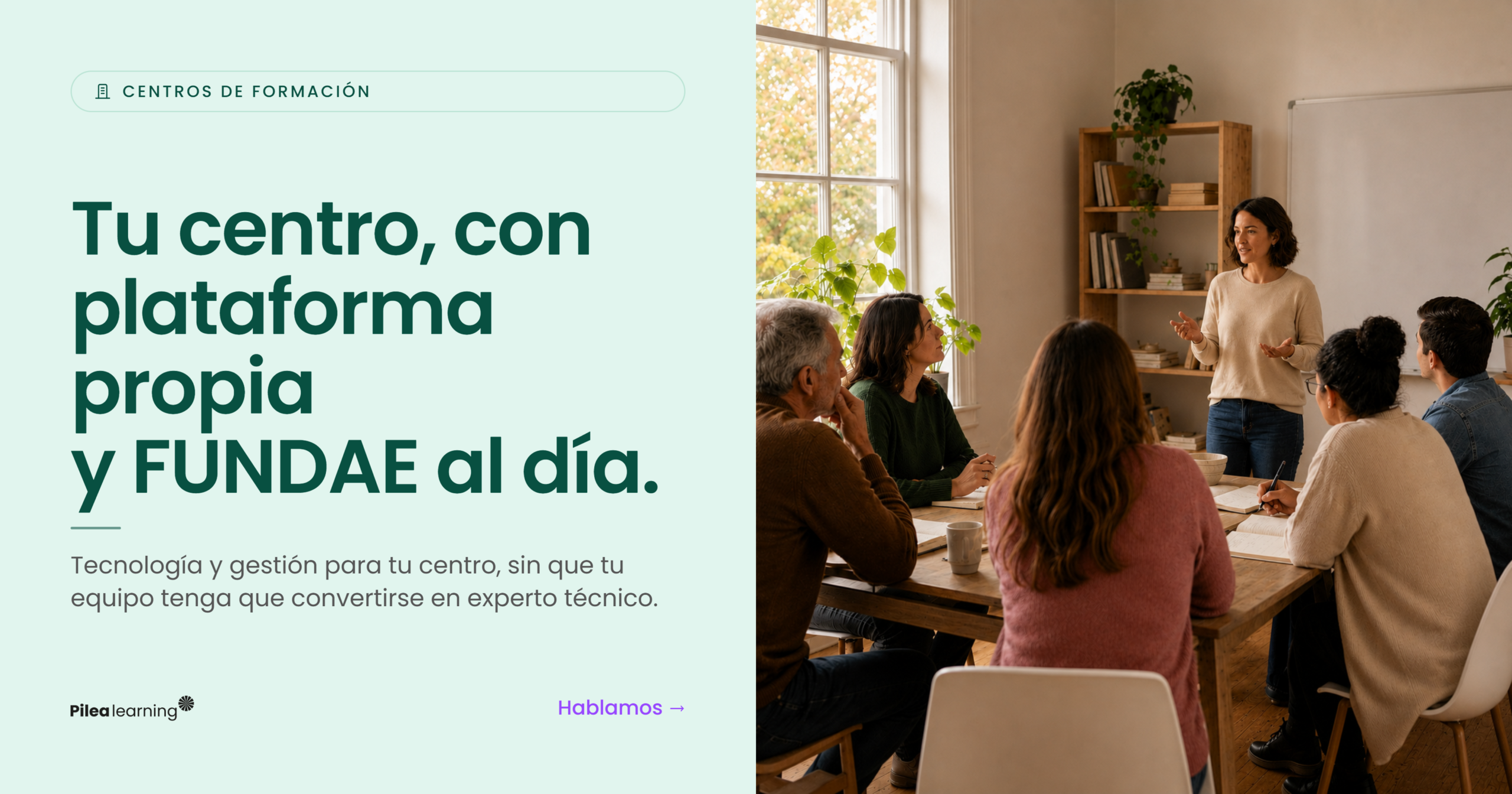 Formación bonificable FUNDAE para centros de formación, sesión de formación presencial