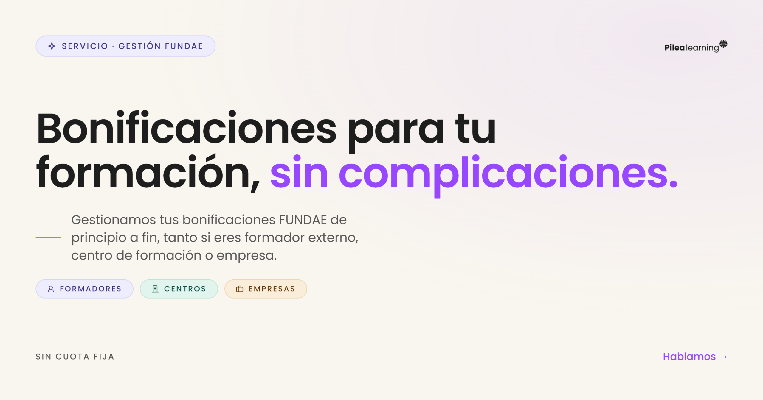 Gestión FUNDAE: bonificaciones para tu formación, sin complicaciones. Para formadores externos, centros de formación y empresas.